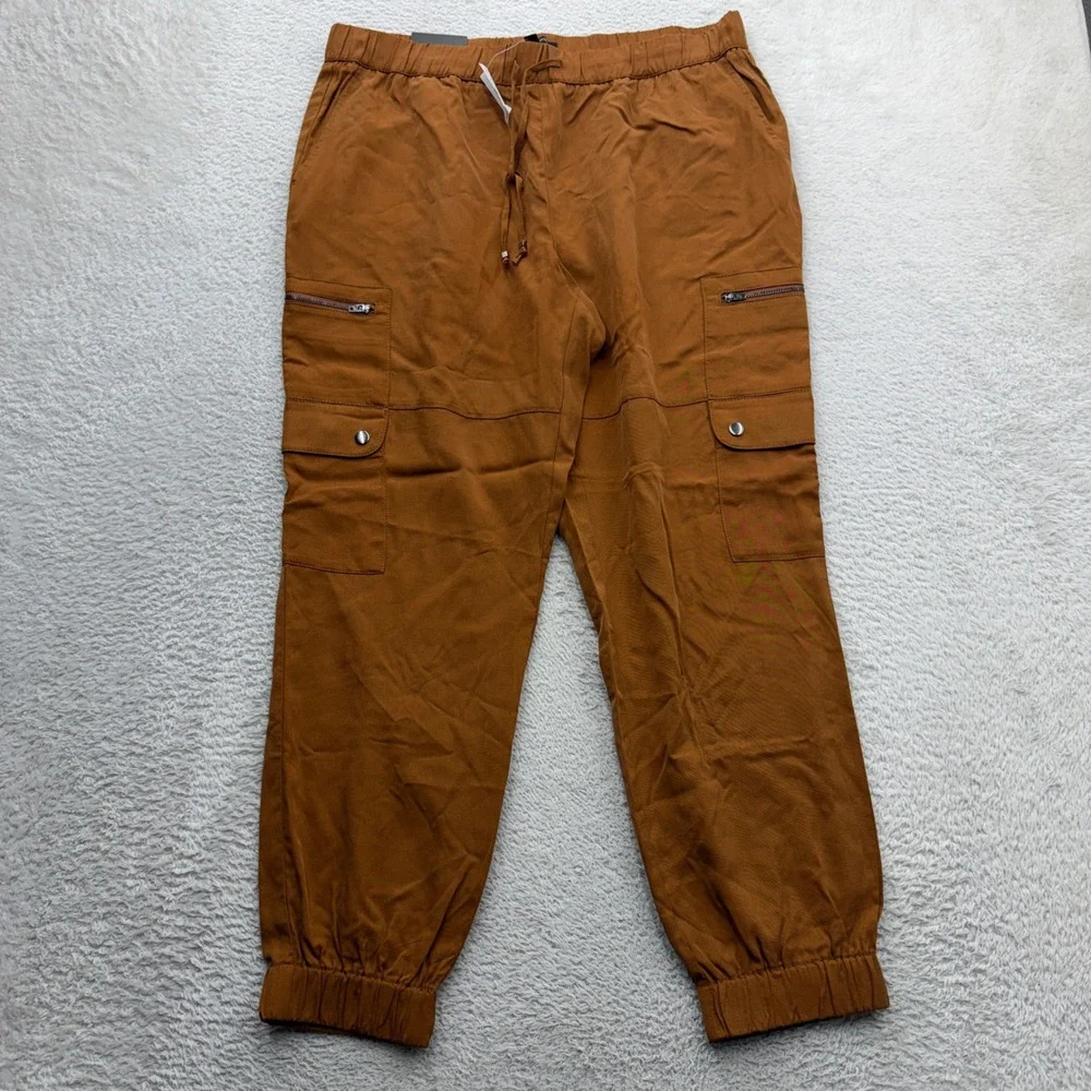 Banana Republic Men Brown Lyocell Cargo Jogger Pants Size L 536089-07-1